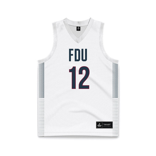 FDU - NCAA Men's Basketball : Sebastien Lamaute White Jersey