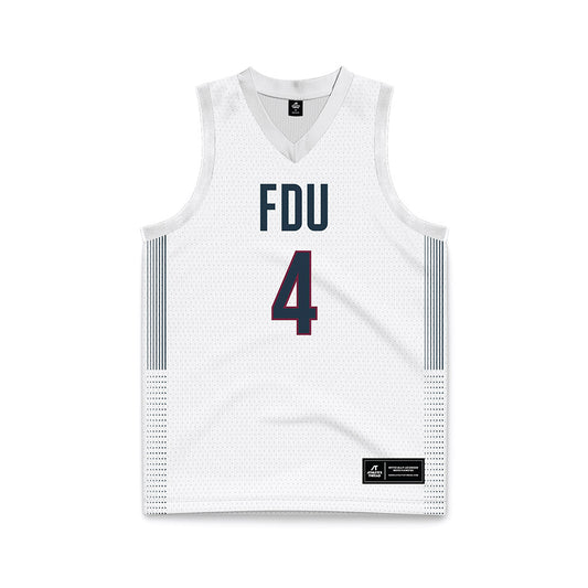 FDU - NCAA Men's Basketball : Grant Singleton White Jersey