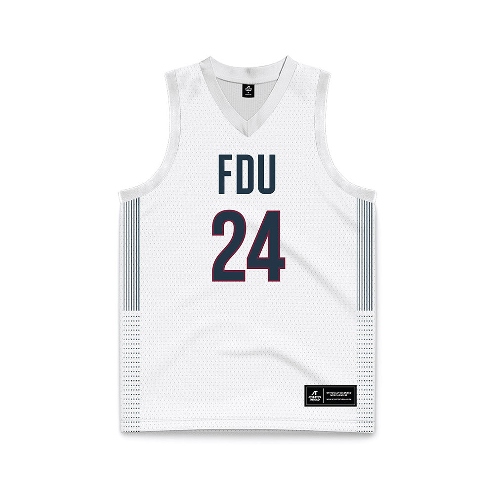 FDU - NCAA Men's Basketball : Brayden Reynolds White Jersey