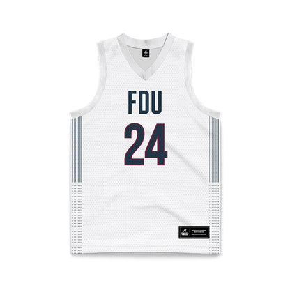 FDU - NCAA Men's Basketball : Brayden Reynolds White Jersey