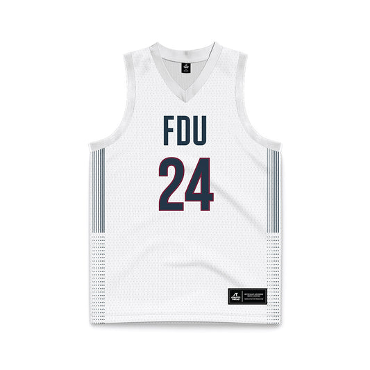 FDU - NCAA Men's Basketball : Brayden Reynolds White Jersey