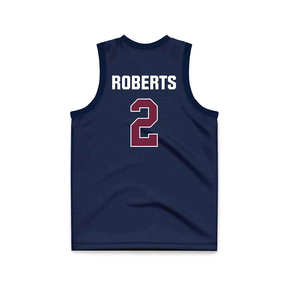 FDU - NCAA Men's Basketball : Demetre Roberts Fairleigh Blue Jersey