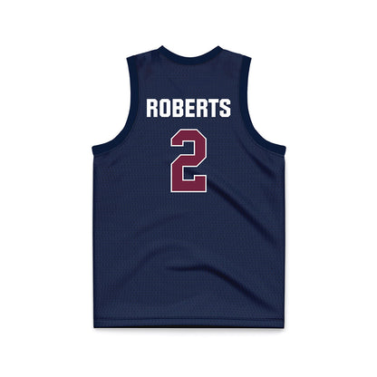 FDU - NCAA Men's Basketball : Demetre Roberts Fairleigh Blue Jersey