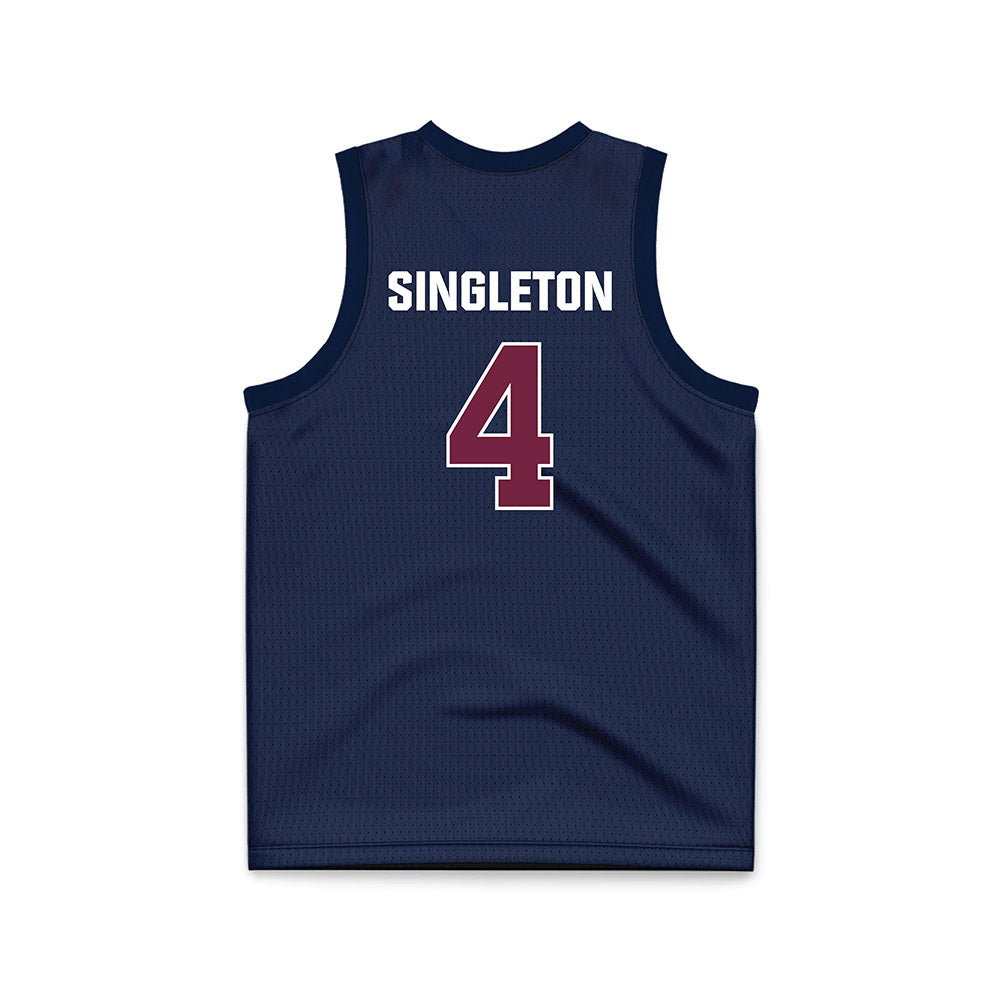 FDU - NCAA Men's Basketball : Grant Singleton Fairleigh Blue Jersey
