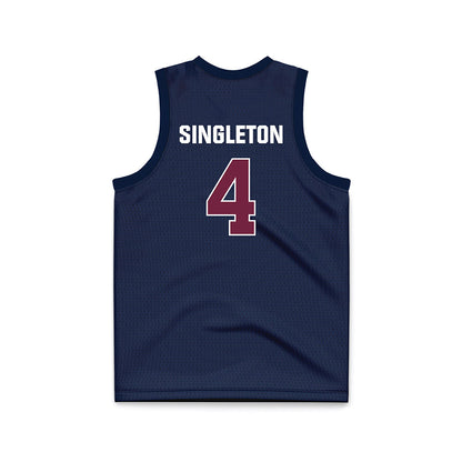 FDU - NCAA Men's Basketball : Grant Singleton Fairleigh Blue Jersey