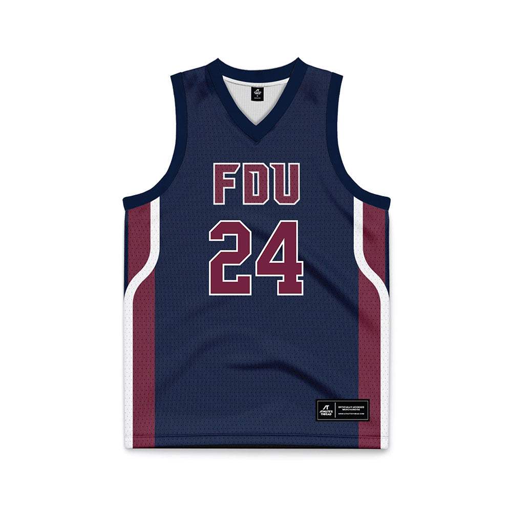 FDU - NCAA Men's Basketball : Brayden Reynolds Fairleigh Blue Jersey