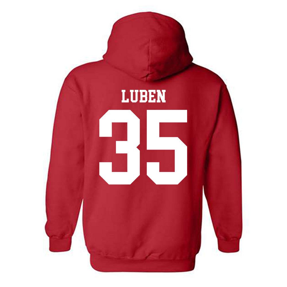 Nebraska - NCAA Football : Trevin Luben Shersey Hooded Sweatshirt