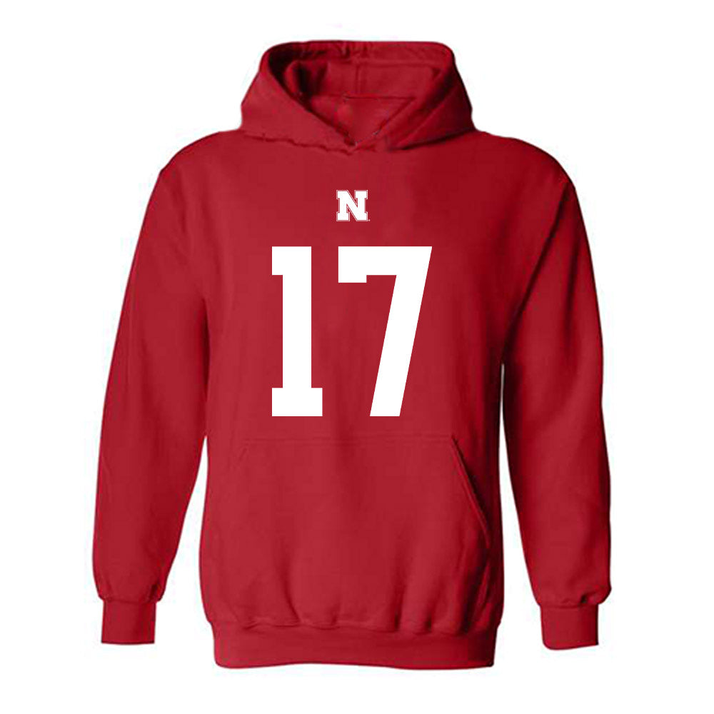 Nebraska - NCAA Football : Ty Hahn Shersey Hooded Sweatshirt