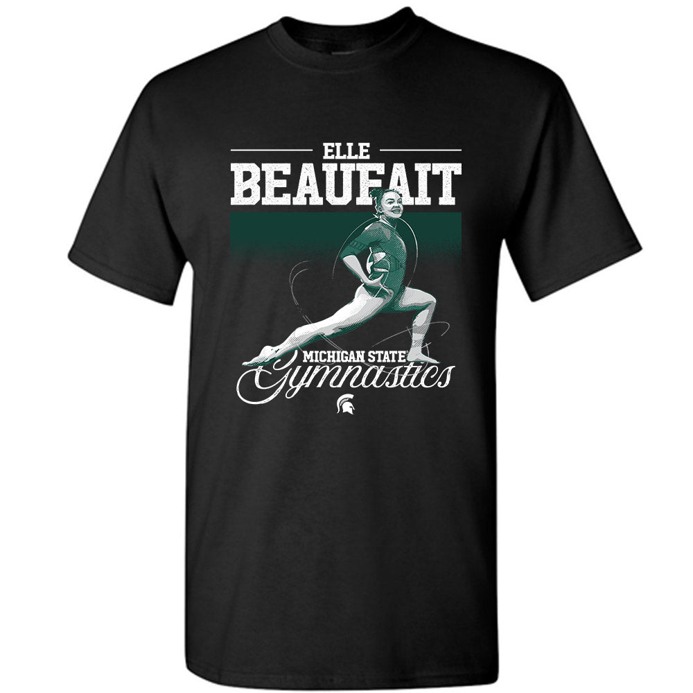 Michigan State - NCAA Women's Gymnastics : Elle Beaufait Illustration Short Sleeve T-Shirt