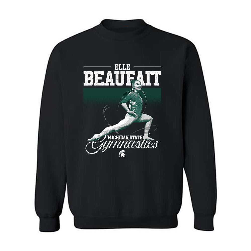 Michigan State - NCAA Women's Gymnastics : Elle Beaufait Illustration Sweatshirt