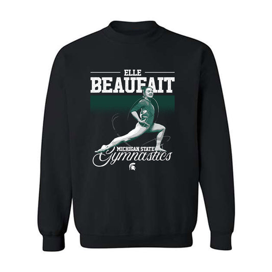 Michigan State - NCAA Women's Gymnastics : Elle Beaufait Illustration Sweatshirt