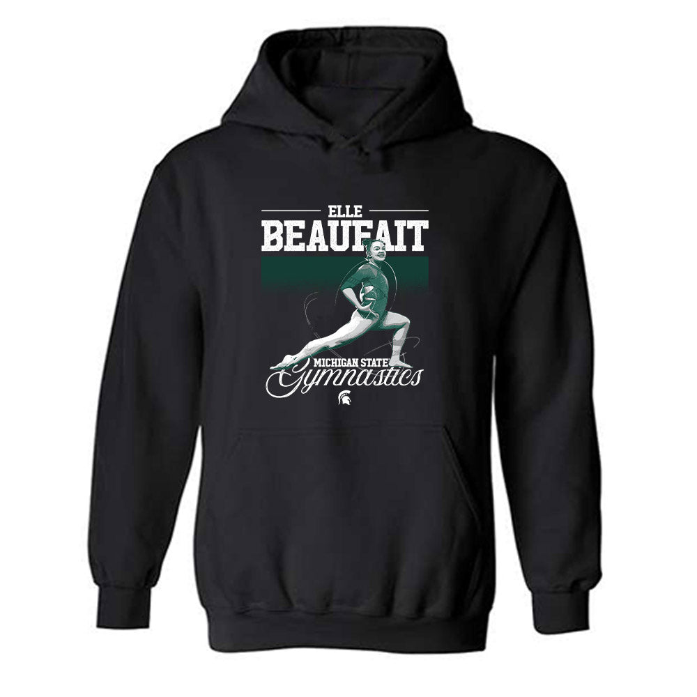 Michigan State - NCAA Women's Gymnastics : Elle Beaufait Illustration Hooded Sweatshirt