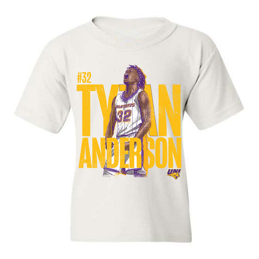 Northern Iowa - NCAA Men's Basketball : Tytan Anderson Illustration Youth T-Shirt