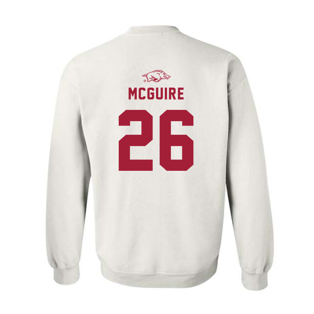 Arkansas - NCAA Baseball : Tate McGuire - Crewneck Sweatshirt Replica Shersey
