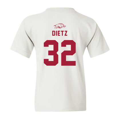 Arkansas - NCAA Baseball : Hunter Dietz - Youth T-Shirt Replica Shersey