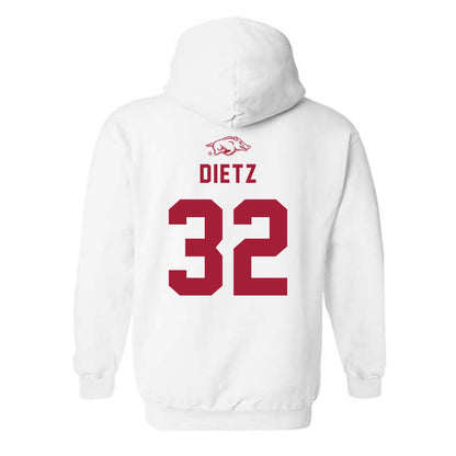 Arkansas - NCAA Baseball : Hunter Dietz - Hooded Sweatshirt Replica Shersey