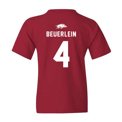 Arkansas - NCAA Softball : Reis Beuerlein - Youth T-Shirt Replica Shersey