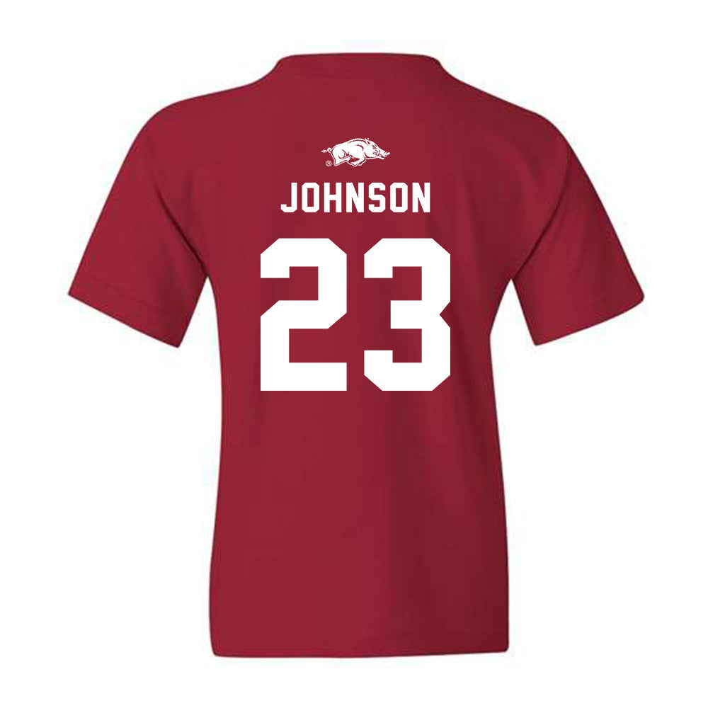 Arkansas - NCAA Softball : Reagan Johnson - Youth T-Shirt Replica Shersey