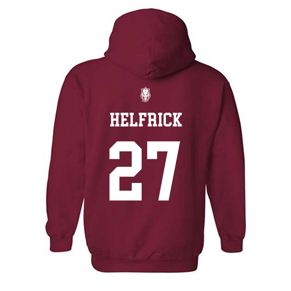 Arkansas - NCAA Baseball : Ryder Helfrick - Hooded Sweatshirt Classic Shersey