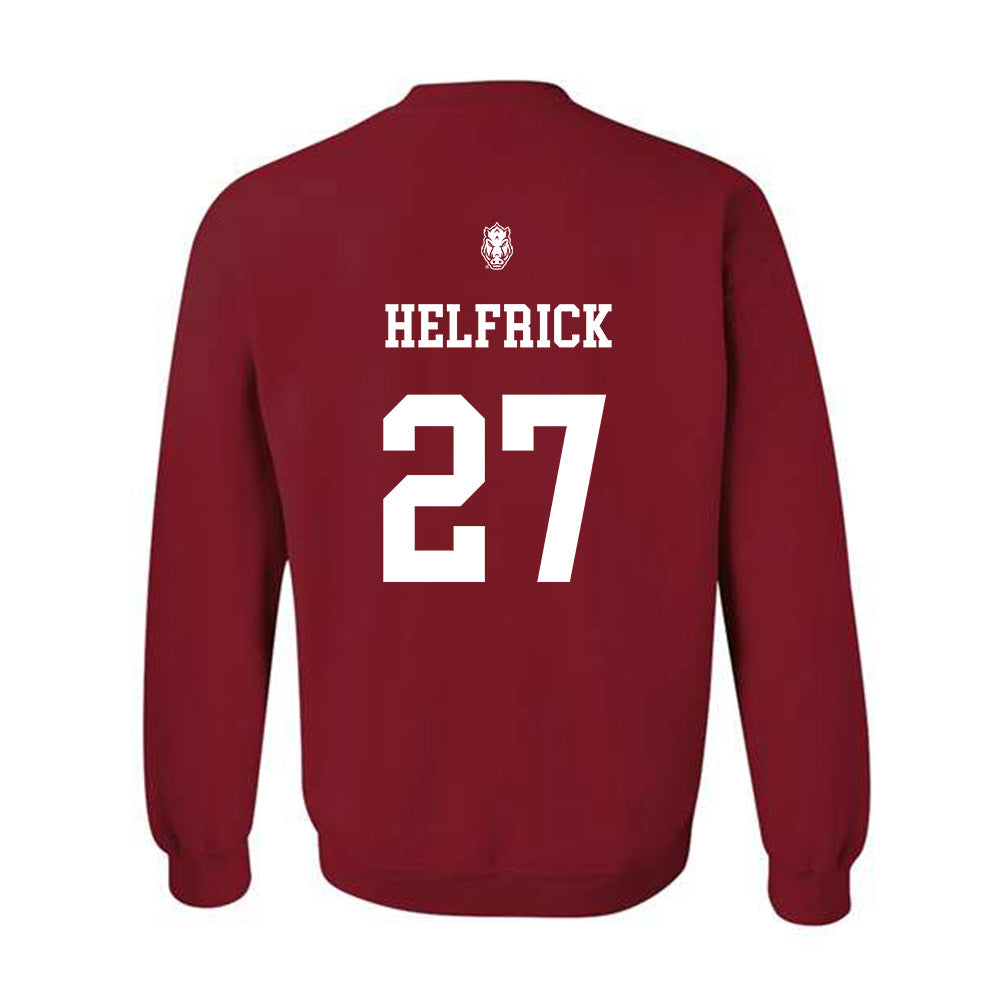 Arkansas - NCAA Baseball : Ryder Helfrick - Crewneck Sweatshirt Classic Shersey