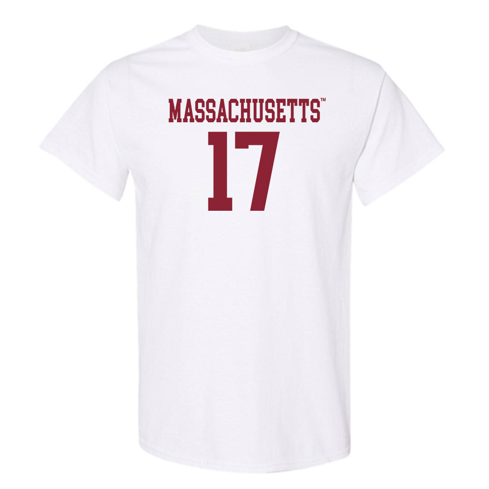UMass - NCAA Football : Dallas Elliott - Uniform White Shersey Short Sleeve T-Shirt