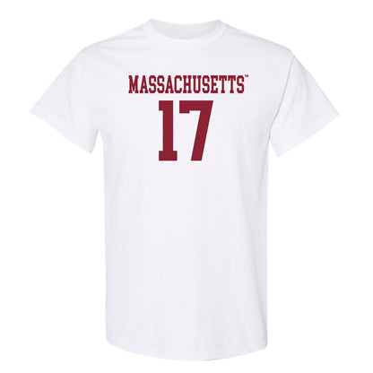 UMass - NCAA Football : Dallas Elliott - Uniform White Shersey Short Sleeve T-Shirt