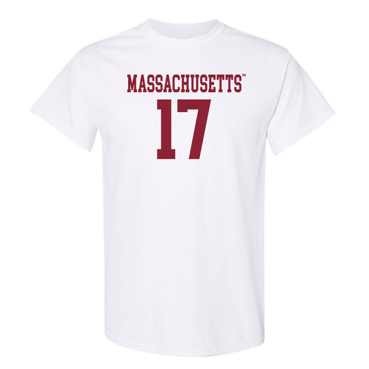 UMass - NCAA Football : Dallas Elliott - Uniform White Shersey Short Sleeve T-Shirt