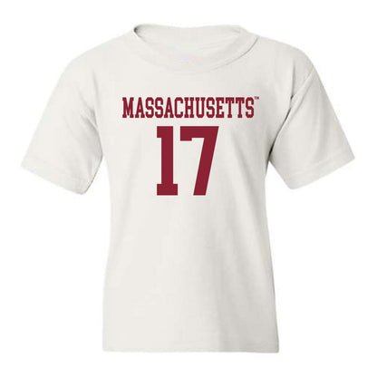 UMass - NCAA Football : Dallas Elliott - Uniform White Shersey Youth T-Shirt
