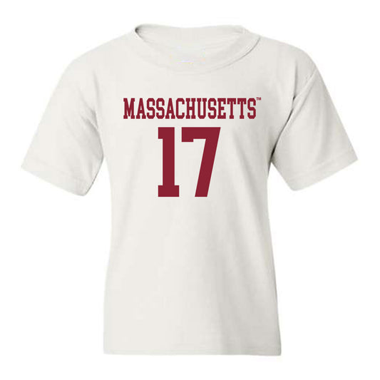 UMass - NCAA Football : Dallas Elliott - Uniform White Shersey Youth T-Shirt
