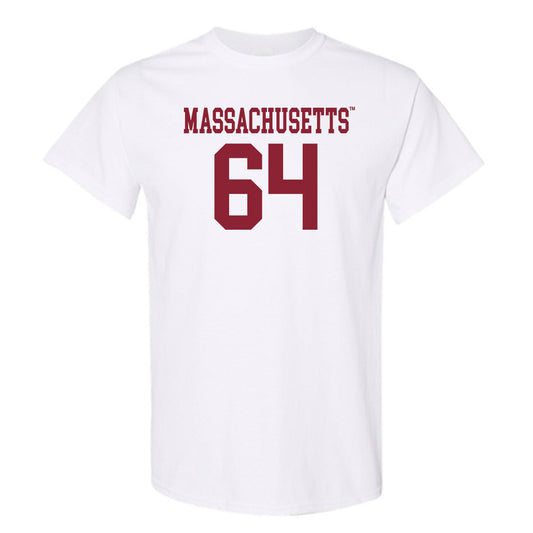 UMass - NCAA Football : Peyton Miller - Uniform White Shersey Short Sleeve T-Shirt