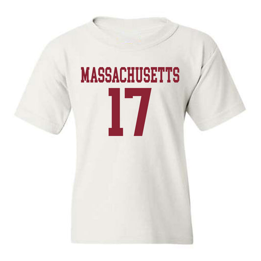 UMass - NCAA Football : Dallas Elliott - Uniform White Shersey Youth T-Shirt