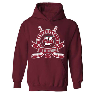 UMass - NCAA Men's Ice Hockey : Jack Musa - Hooded Sweatshirt Sports Shersey