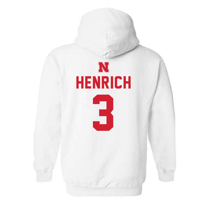 Nebraska - NCAA Football : Nick Henrich - Hooded Sweatshirt Sports Shersey