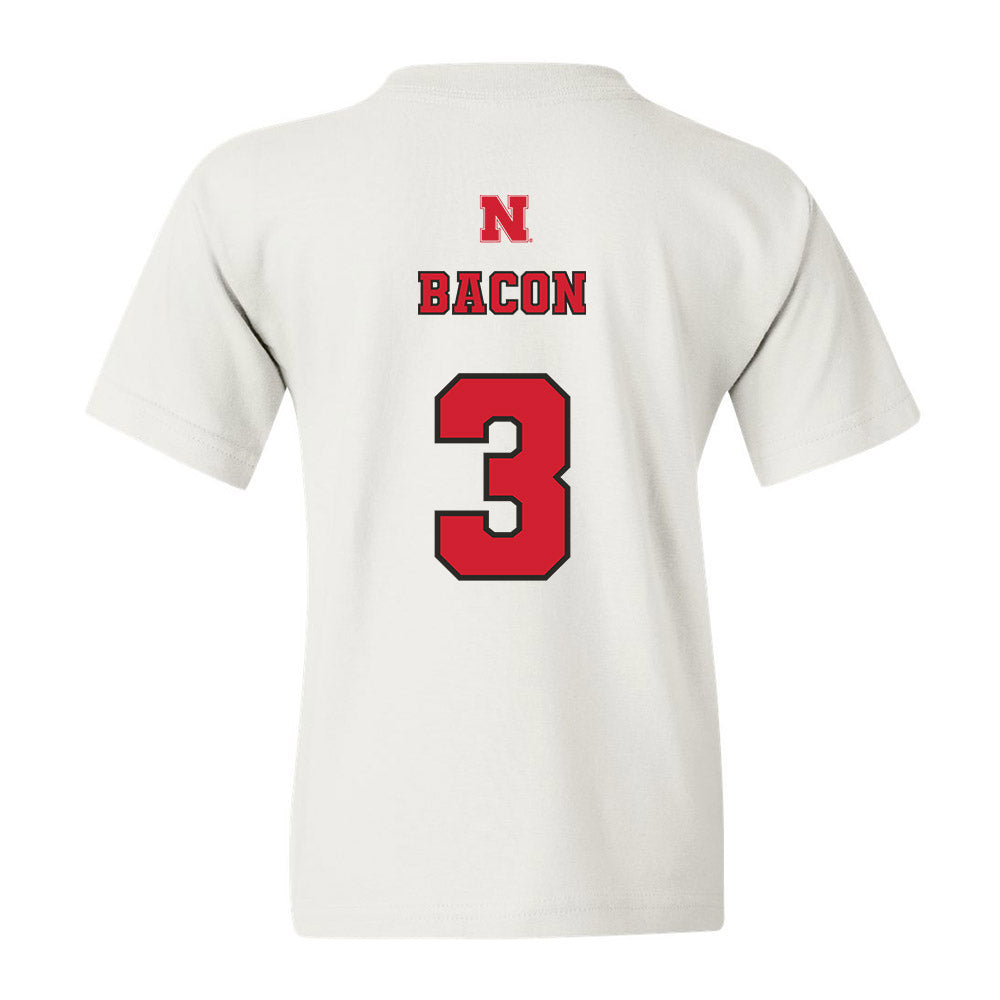 Nebraska - NCAA Softball : Bella Bacon - Youth T-Shirt Sports Shersey
