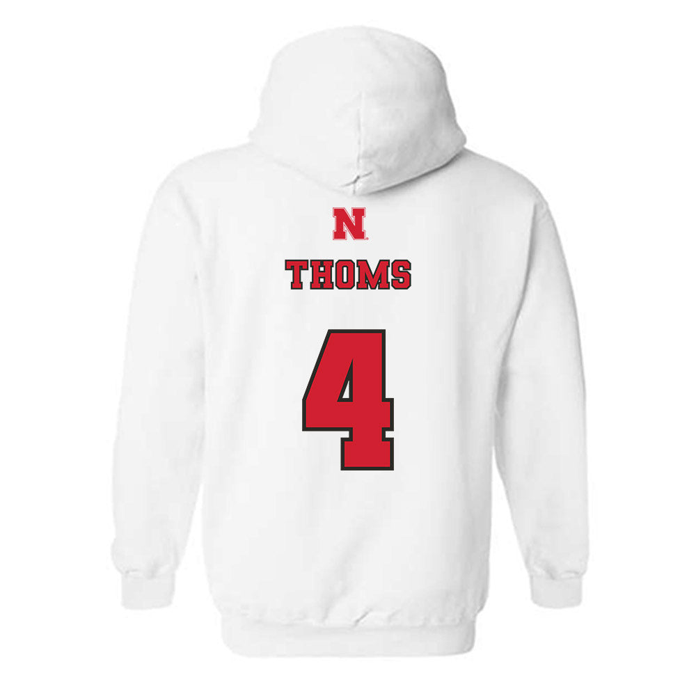 Nebraska - NCAA Softball : Malia Thoms - Hooded Sweatshirt Sports Shersey
