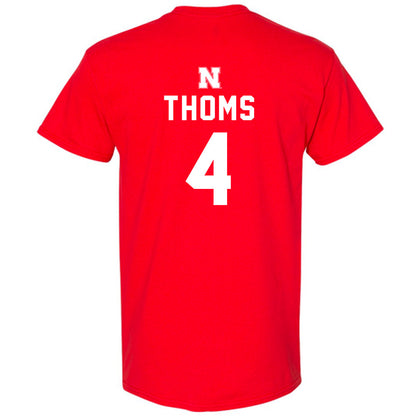 Nebraska - NCAA Softball : Malia Thoms - T-Shirt Replica Shersey