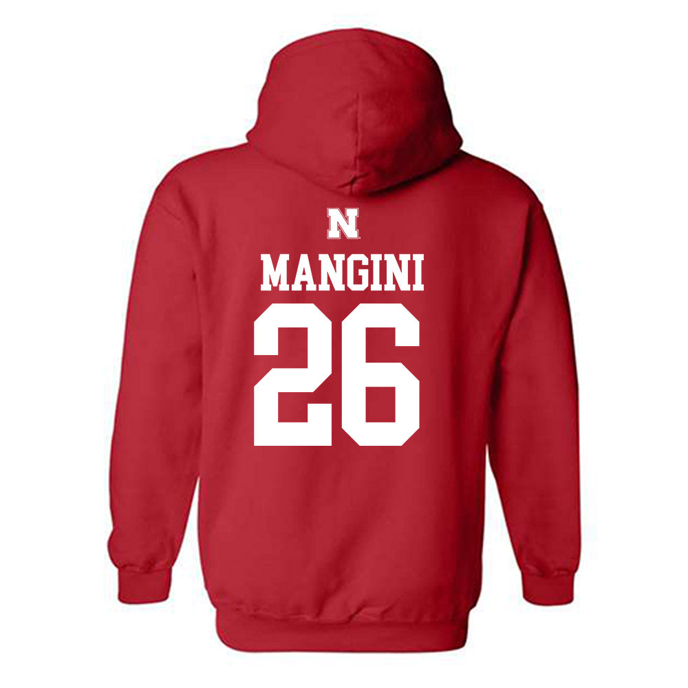 Nebraska - NCAA Football : Roman Mangini - Generic Red Shersey Hooded Sweatshirt