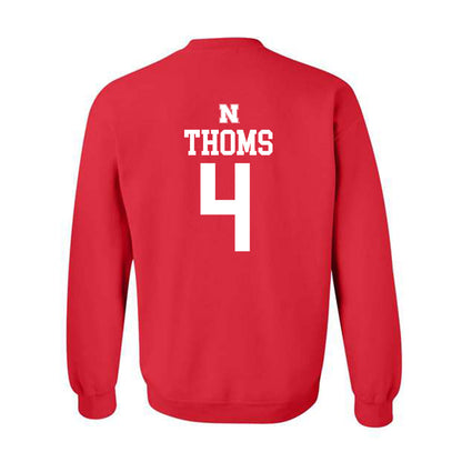 Nebraska - NCAA Softball : Malia Thoms - Crewneck Sweatshirt Classic Shersey