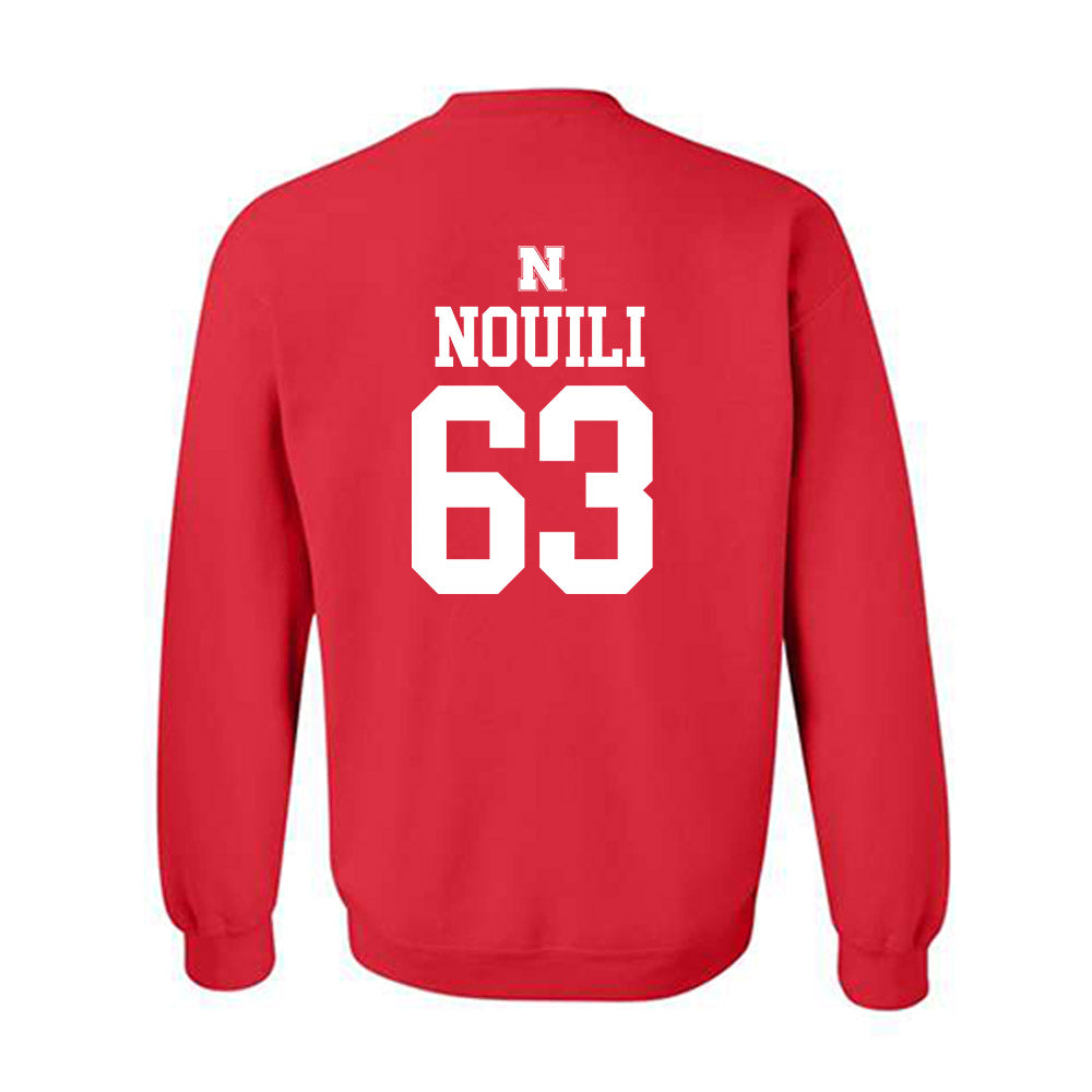 Nebraska - NCAA Football : Nouredin Nouili - Generic Red Shersey Sweatshirt