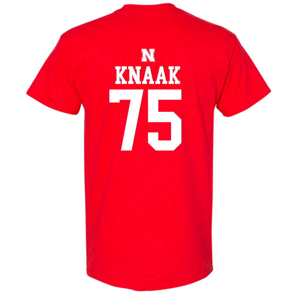 Nebraska - NCAA Football : Tyler Knaak - Generic Red Shersey Short Sleeve T-Shirt