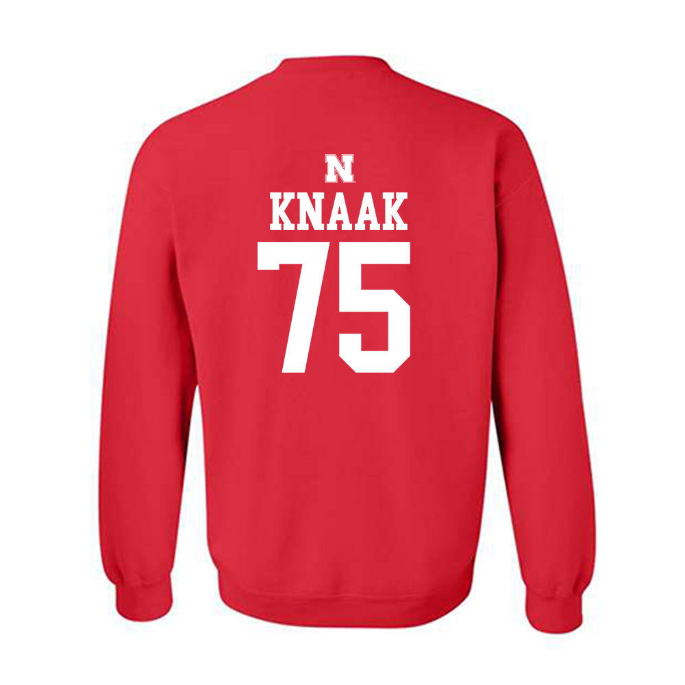 Nebraska - NCAA Football : Tyler Knaak - Generic Red Shersey Sweatshirt