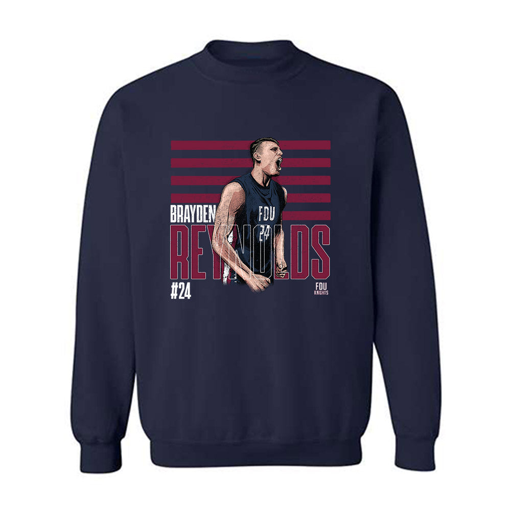 FDU - NCAA Men's Basketball : Brayden Reynolds Illustration Sweatshirt