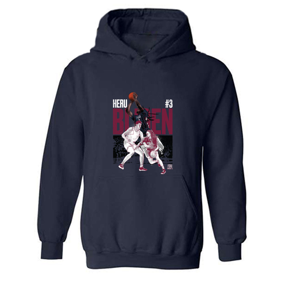 FDU - NCAA Men's Basketball : Heru Bligen Illustration Hooded Sweatshirt