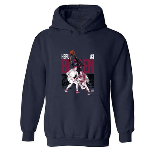 FDU - NCAA Men's Basketball : Heru Bligen Illustration Hooded Sweatshirt