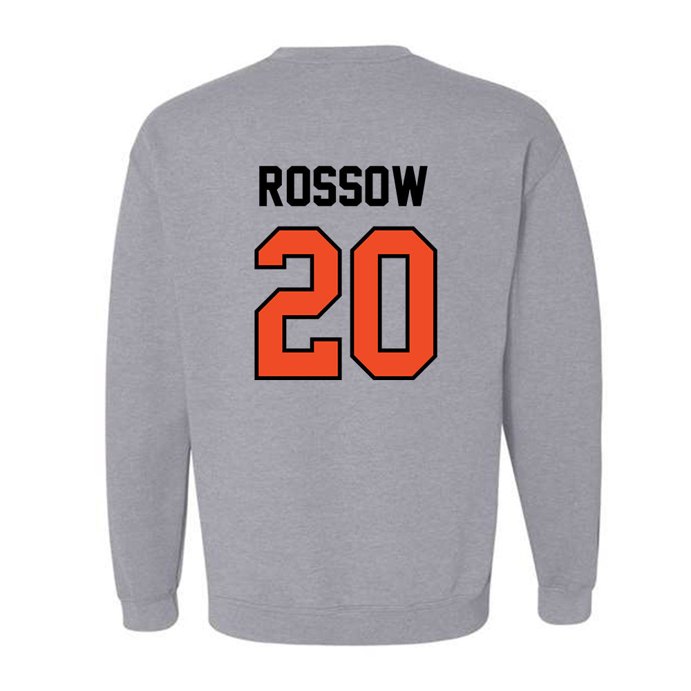 Campbell - NCAA Baseball : David Rossow - Crewneck Sweatshirt Classic Shersey