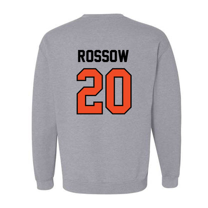 Campbell - NCAA Baseball : David Rossow - Crewneck Sweatshirt Classic Shersey