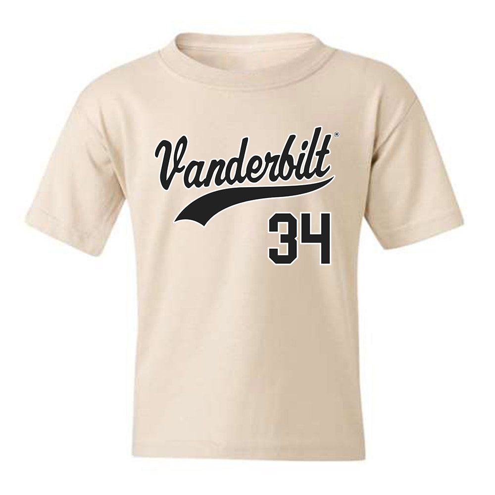Vanderbilt - NCAA Baseball : Brennan Seiber - Youth T-Shirt Replica Shersey