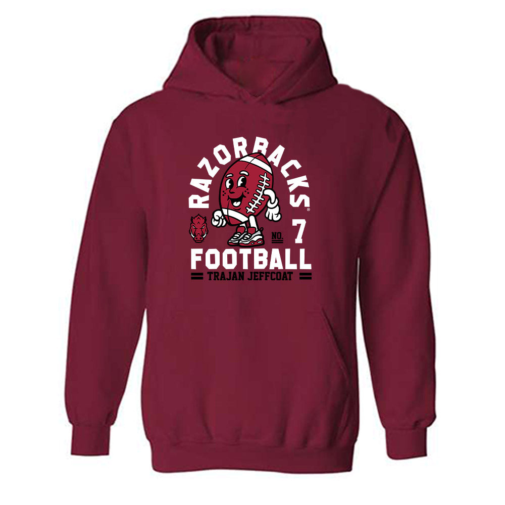 Arkansas - NCAA Football : Trajan Jeffcoat Fashion Shersey Hooded Sweatshirt