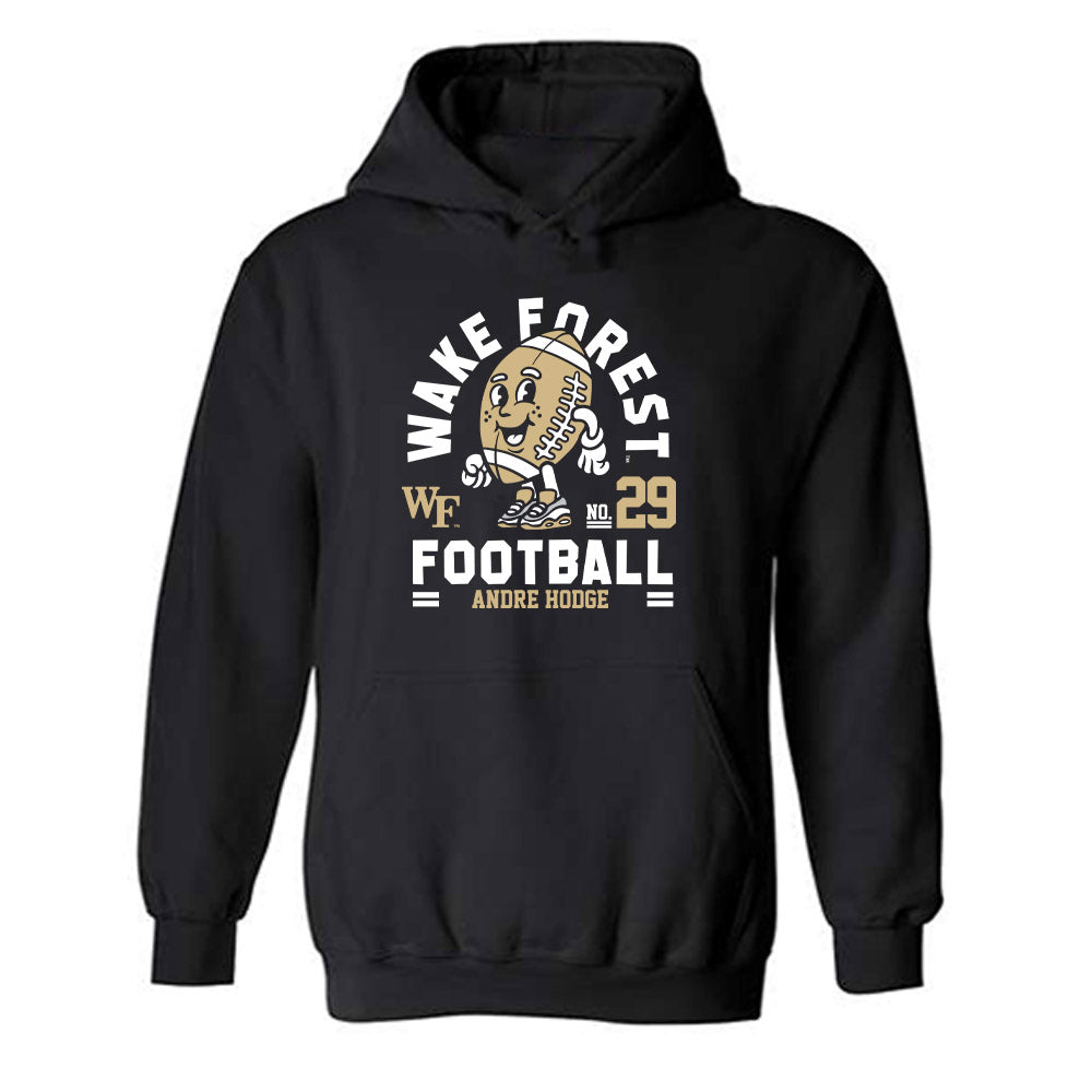 Wake Forest - NCAA Football : Andre Hodge Black Fashion Shersey Hooded Sweatshirt