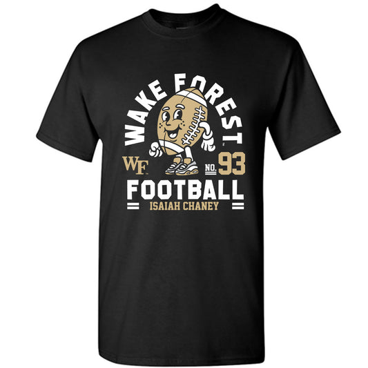 Wake Forest - NCAA Football : Isaiah Chaney Black Fashion Shersey Short Sleeve T-Shirt